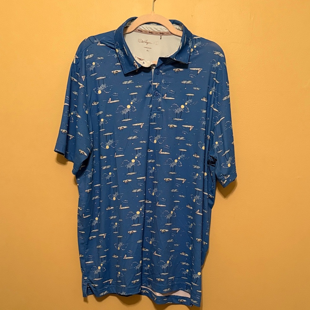 Walter Hagen Blue Golf Polo